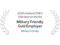 2020 CDW Military Friendly Gold Employer Military Friendly Logo