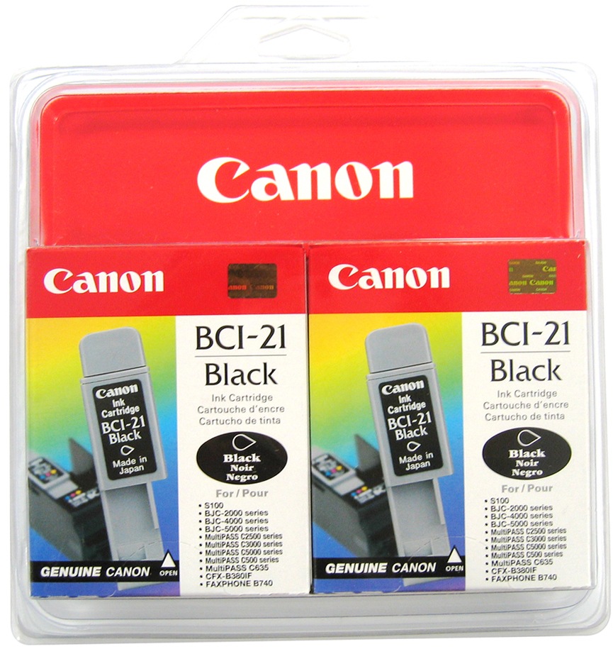 Canon BCI-21 Black Ink Twin Pack