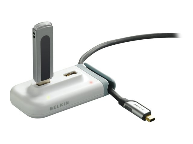 Belkin USB 2.0 4-PORT PLUS HUB- WHITE