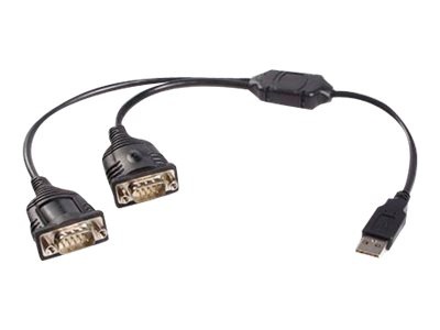 StarTech.com 2 Port USB to RS232 Serial DB9 Adapter Cable - serial adapter 