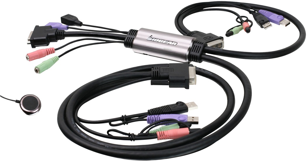 IOGEAR Mini view micro DVI-D KVM with audio and USB hub