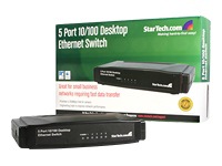 StarTech.com 5 Port 10/100 Mbps Desktop Fast Ethernet Switch - switch - 5 p