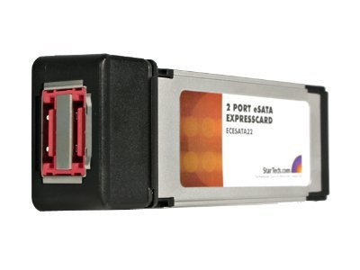 StarTech.com 2 Port ExpressCard eSATA Controller Adapter Card - storage con