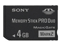 SONY 4GB MS PRO DUO CARD FOR HD