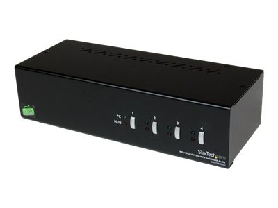 StarTech.com 4 Port Dual DVI USB KVM Switch with Audio - KVM / audio / USB 