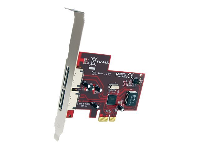 StarTech.com 2 Port PCI Express eSATA Controller Adapter Card - storage con