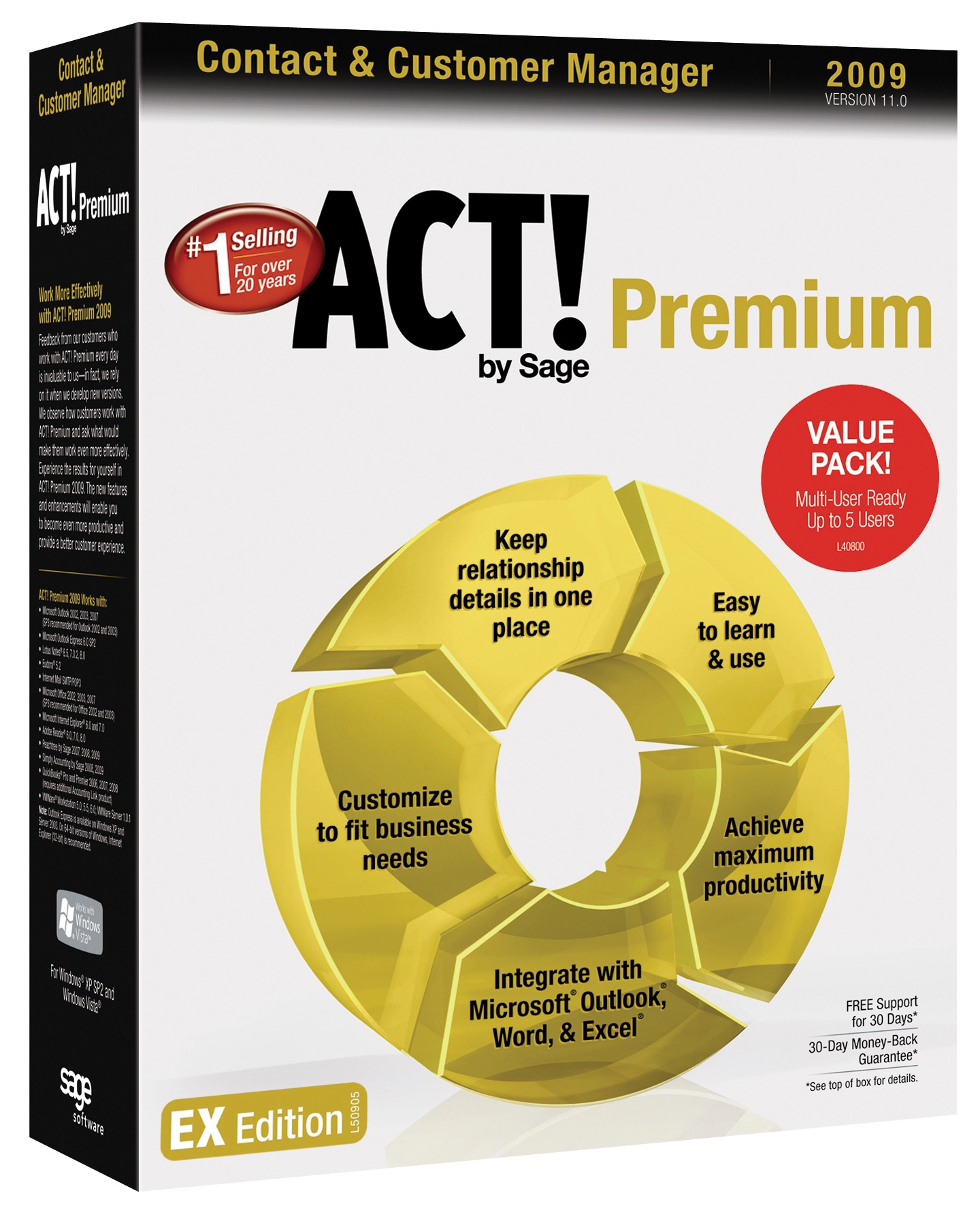 ACT! by Sage Premium 2009 EX Edition - ( v. 11.0 ) - complete package