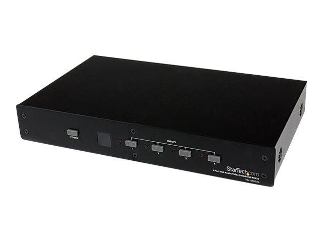 StarTech.com 4 Port VGA Video Audio Switch with RS232 control - video/audio