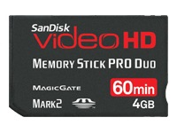 SanDisk Video HD flash memory card - 4 GB - MS PRO DUO
