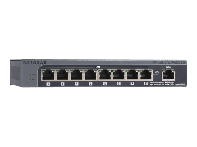 NETGEAR ProSafe 8-port Gigabit VPN Firewall Data Sheet FVS318G - router