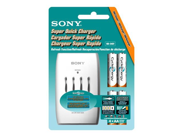 Sony BCG-34HRE4K - battery charger - AA - NiMH x 4