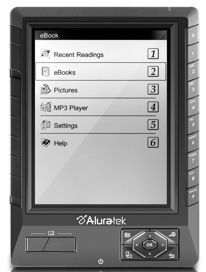 Aluratek LIBRE eBook Reader PRO - eBook reader - 2 GB - 5"