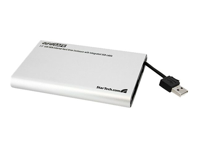 StarTech.com 2.5 USB SATA Hard Drive Enclosure w/ Integrated USB cable - st