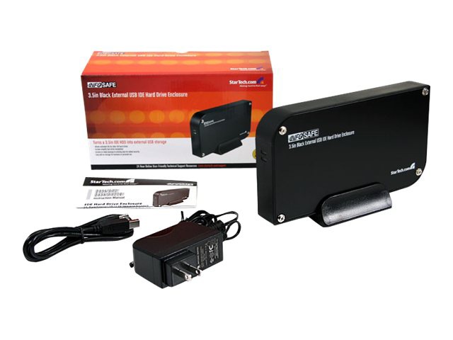 StarTech.com 3.5in Black External USB IDE Hard Drive Enclosure - storage en