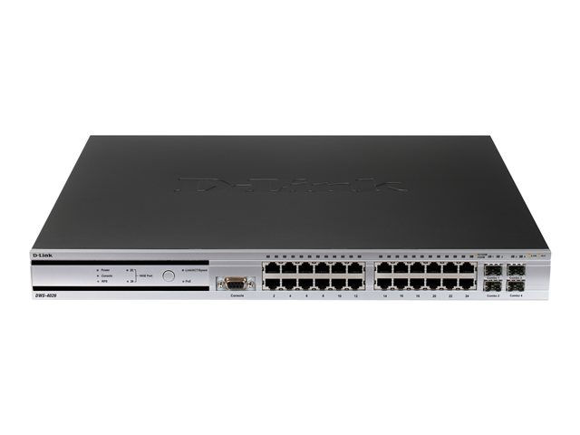 D-Link DWS-4026 L2+ Unified Wired/Wireless Gigabit Switch - switch - 24 por
