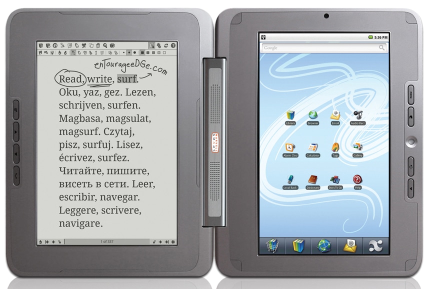 Entourage eDGe Dualbook E-Reader and More, Ruby Red