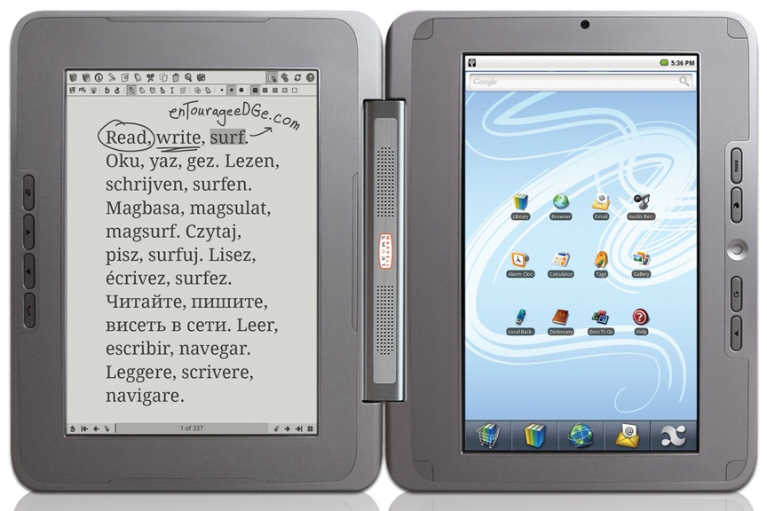 Entourage eDGe Dualbook E-Reader and More, Glacier White