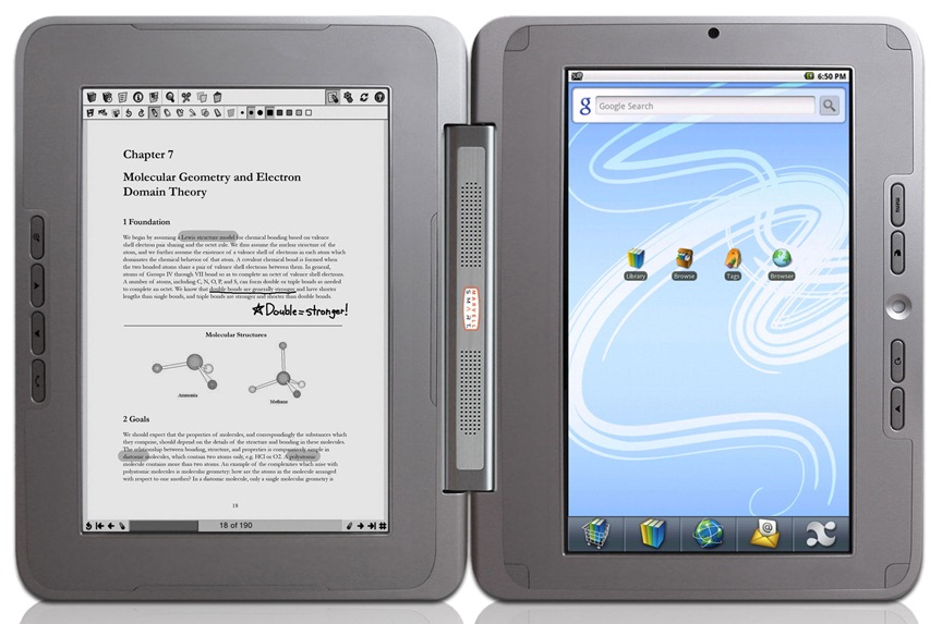 Entourage eDGe Dualbook E-Reader and More, Ice Blue