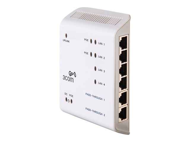 HP NJ2000G IntelliJack - switch - 4 ports - managed - wall-pluggable