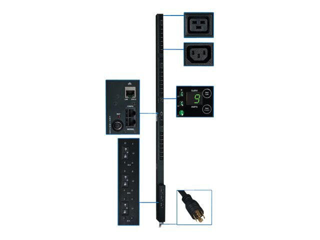 Tripp Lite PDU 3-Phase Switched 208V 8.6kWA 21 C13 3 C19 0URM SPECIAL PRICE