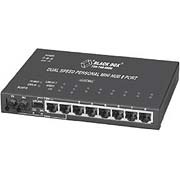 Black Box Dual-Speed Personal MiniHub with Fiber Port ST MM