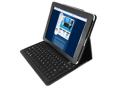 Seal Shield Silver Blue Wireless Keyboard w/Luxury Case-f/ Apple iPad 1/2/3