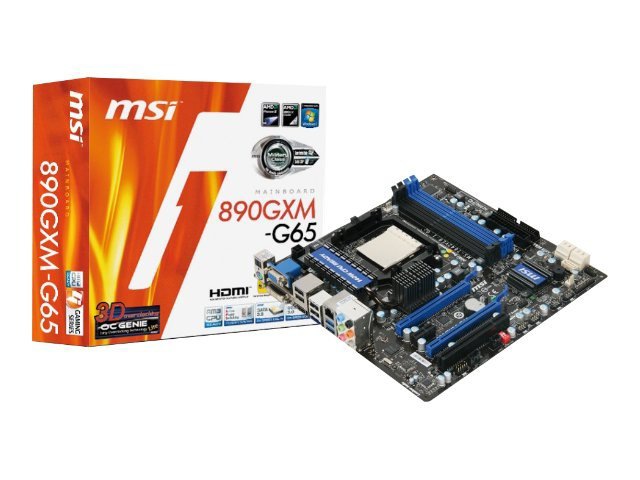 MSI 890GXM-G65 - motherboard - micro ATX - Socket AM3 - AMD 890GX