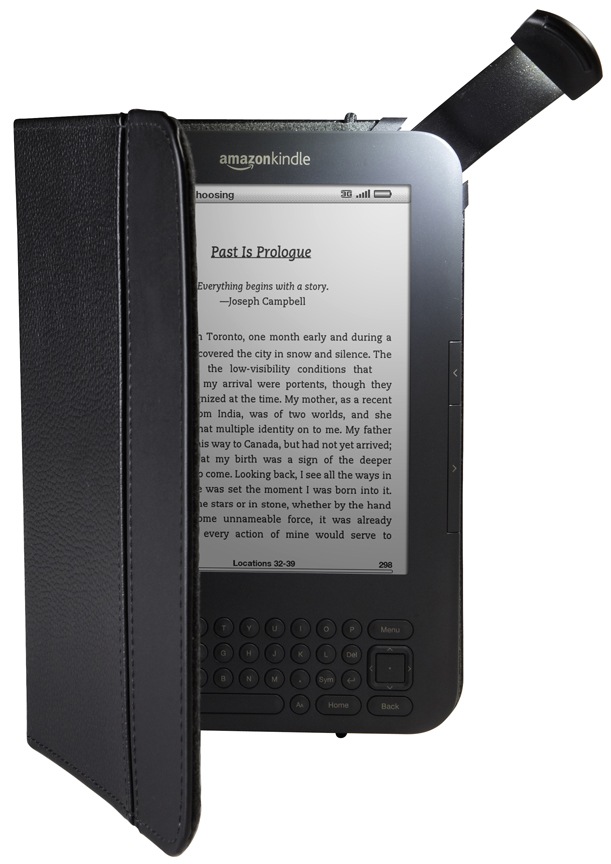 Amazon Kindle Keyboard Lighted Leather Cover - Black