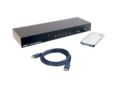 Cables To Go 5-port HDMI Selector Switch Kit - video/audio switc...