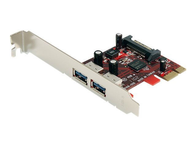 StarTech.com 2 Port SuperSpeed USB 3.0 PCI Express Card with SATA Power - U
