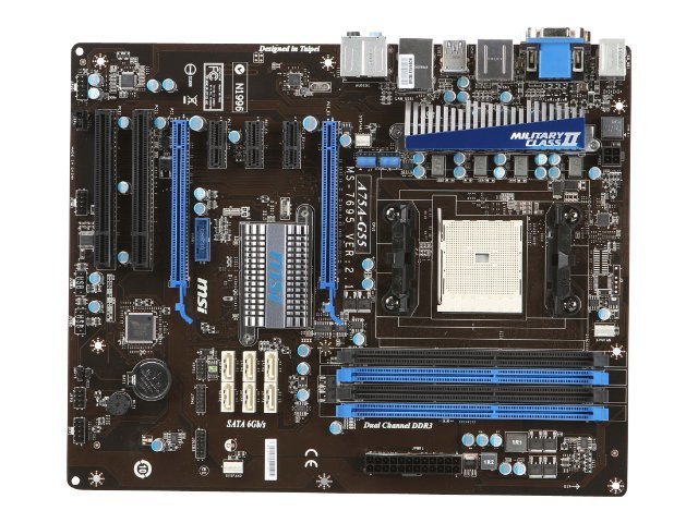 MSI A75A-G55 - motherboard - ATX - Socket FM1 - AMD D3
