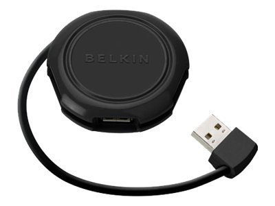 Belkin Travel USB Hub - hub - 4 ports - desktop