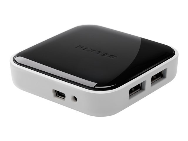 Belkin 4-Port Powered Desktop Hub - hub - 4 ports - desktop
