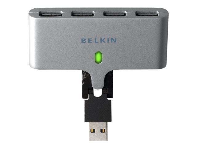 Belkin Compact Swivel Hub - hub - 4 ports - desktop - B2B