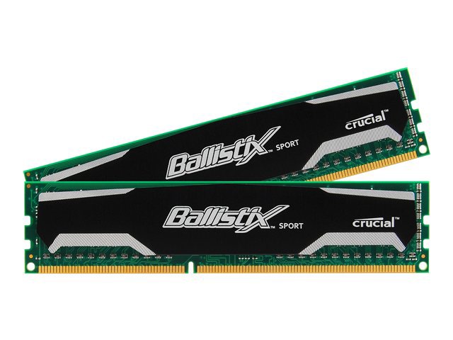 Crucial Ballistix Sport - memory - 16 GB : 2 x 8 GB - DIMM 240-pin - DDR3