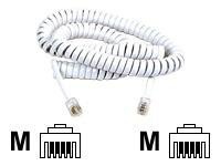 Belkin 25' Coiled Telephone Handset Cord, Gray
