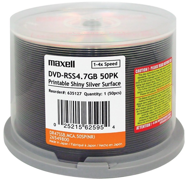 Maxell - 50 x DVD-R 4.7 GB 4x - storage media