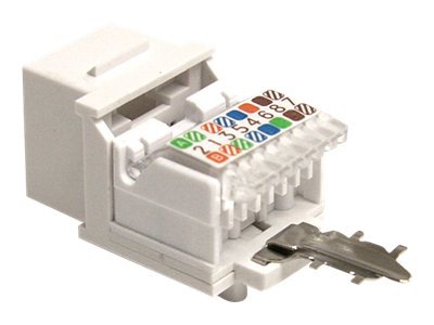 StarTech.com Cat5e Modular Keystone Jack White - Tool-Less - keystone jack