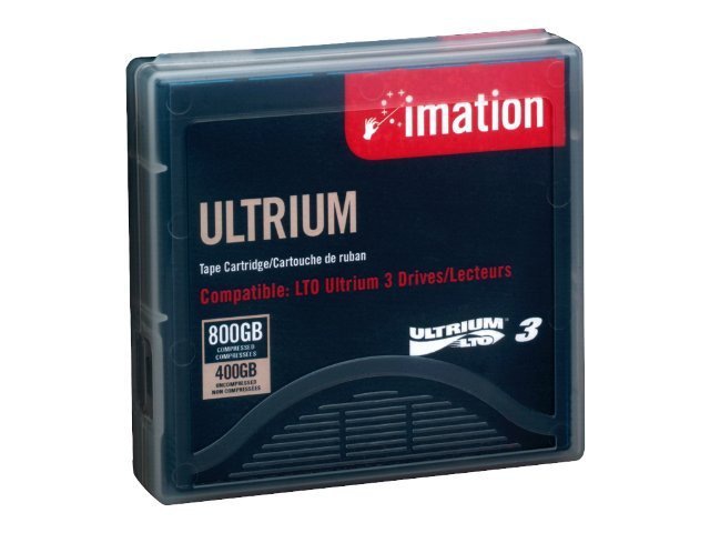 Imation LTO3 Ultrium 3 Data Cartridge Custom Barcode Labeled w/case