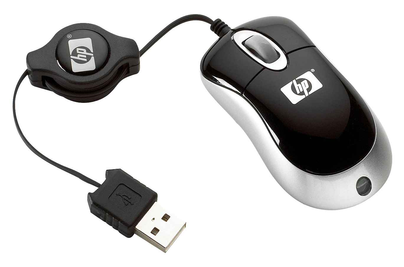 HP Ultra Mini Optical Mouse with Retractable Cord