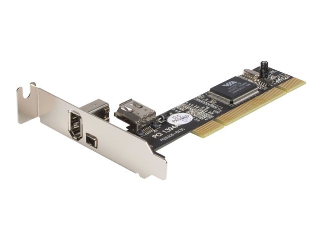 StarTech.com 3PT PCI LP 1394a FireWire Adapter Card w/ Video Editing Kit