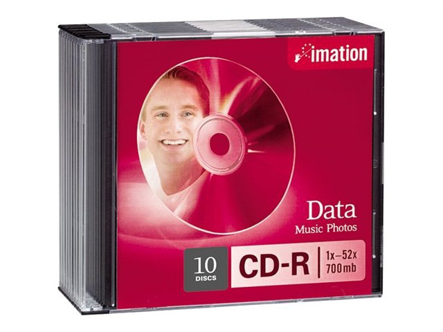 Imation 52x CD-R 700 MB/80 Min 10 Pack Jewel