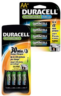 Duracell Rechargeable AA NiMH Battery 4 Pack