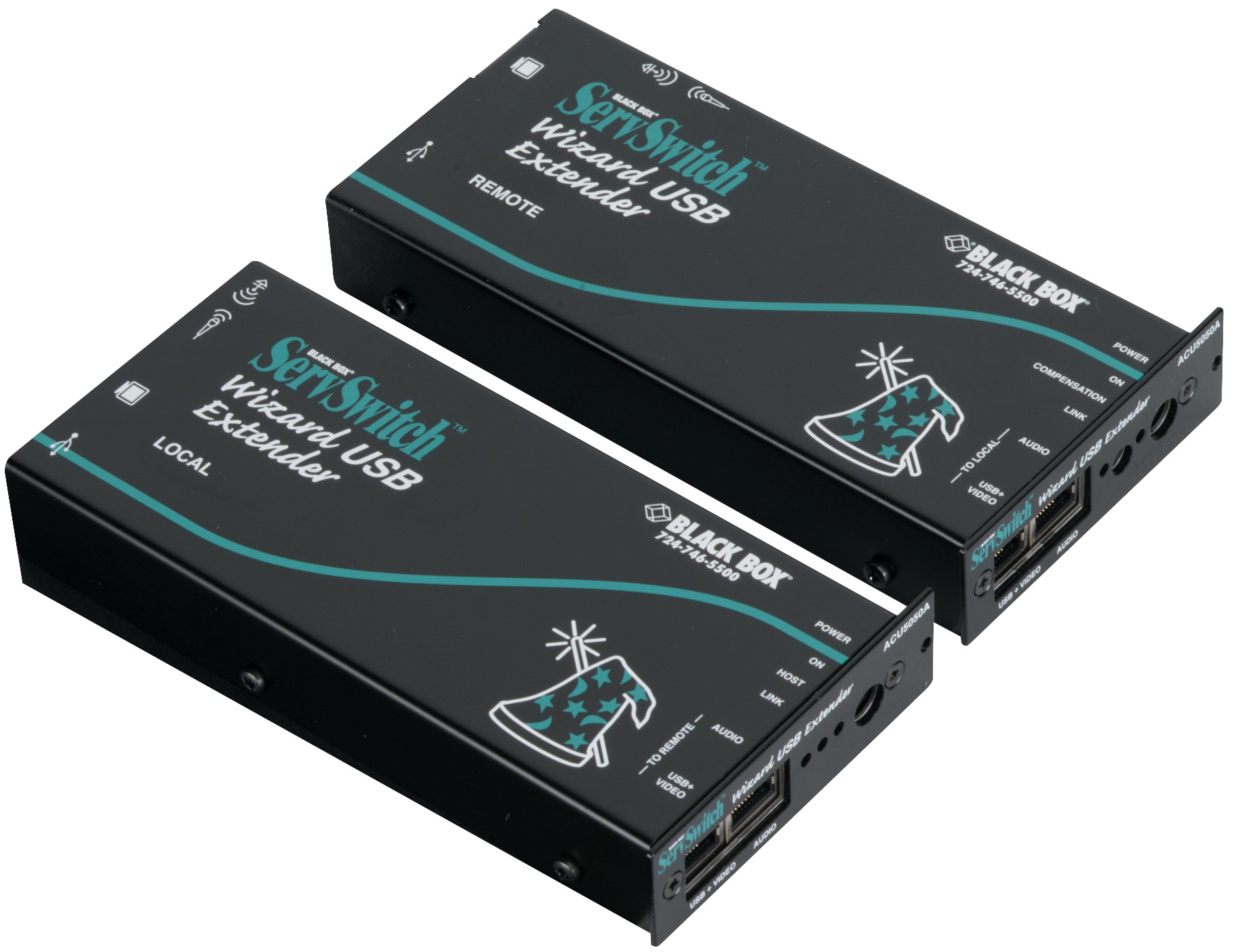 Black Box ServSwitch Wizard KVM USB Extender with Audio - onitor/USB/audio