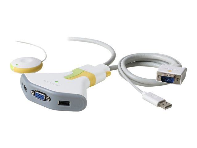 Belkin Flip USB 2-Port KVM w/cables
