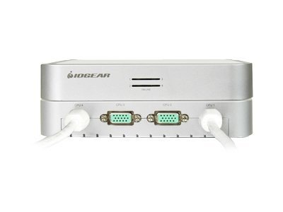 IOGear MiniView Micro 4-Port USB KVM Switch with Built-in KVM Cables and Au