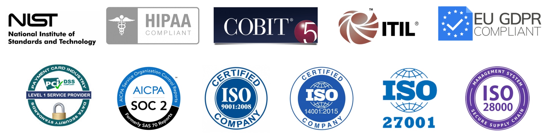 Infrastructure Certification Logos