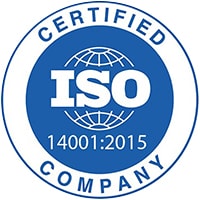 ISO 14001 2015 Certified Company Seal