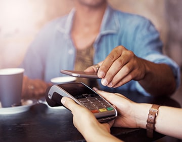 picture of a mobile transaction 
