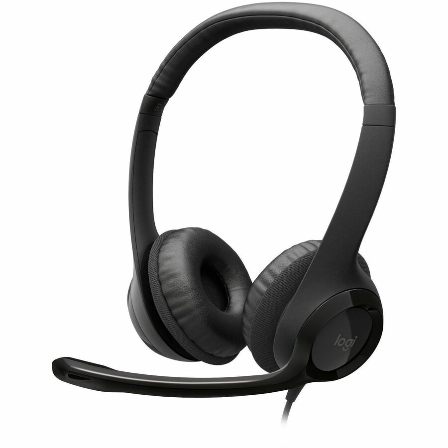Logitech H390 - Binaural Wired Headset - USB-A - Noise-Canceling Mic - Black